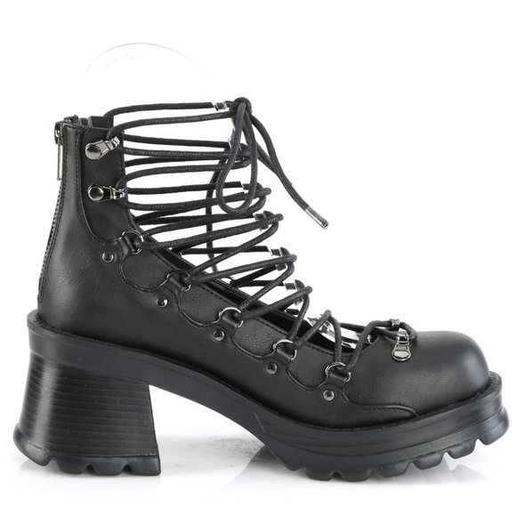 Shoes - Platform Gothic Lace Up Ankle Shoes
